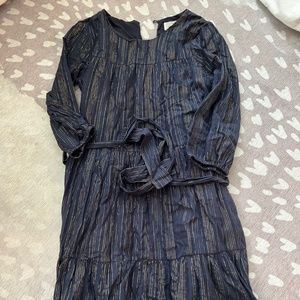 Trovata Birds of Paradis Navy/Gold Dress Size Small